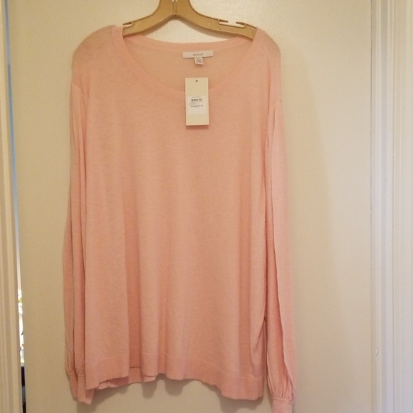 Sejour Sweaters - Light weight pink long sleeved Sejour 3X sweater Sejour Sweaters - Light weight pink long sleeved Sejour 3X sweater